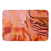 Abstracte mozaïekzalm, licht gekaard en parelzalm badmat (Voorkant)