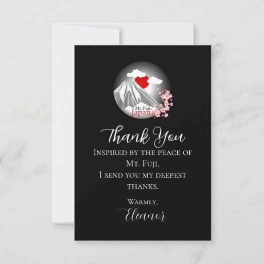 Abstracte Mt. Fuji Bedankkaart (Voorkant)