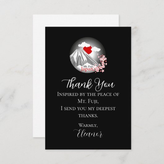 Abstracte Mt. Fuji Bedankkaart (Voorkant / Achterkant)