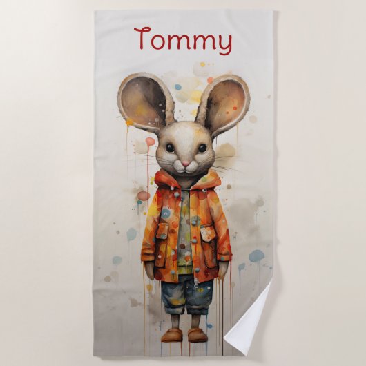 Abstracte muizenkleding strandlaken (Voorkant)