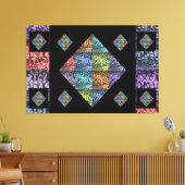 Abstracte Multi-Colored Tulip Canvas Art Afdruk (Insitu (Woonkamer))