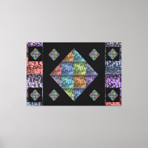 Abstracte Multi-Colored Tulip Canvas Art Afdruk