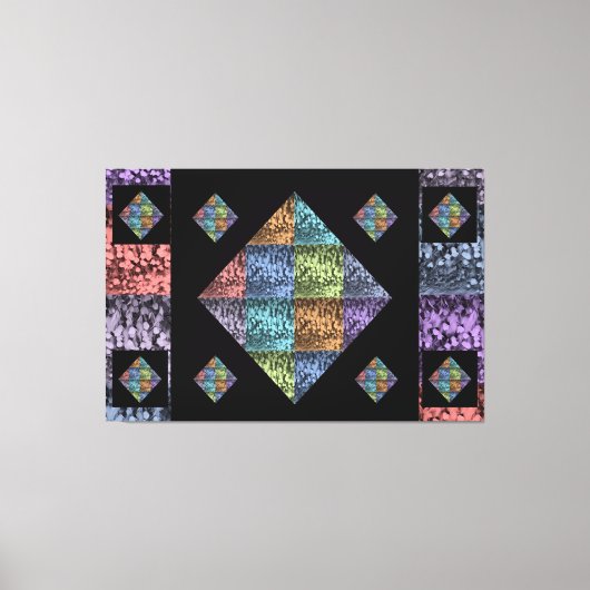 Abstracte Multi-Colored Tulip Canvas Art Afdruk (Voorkant)