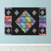 Abstracte Multi-Colored Tulip Canvas Art Afdruk (Insitu (Houten vloer))
