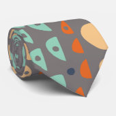 Abstracte multi kleur blauwgroen blauw, sinaasappe stropdas (Opgerold)