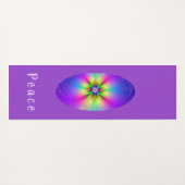 Abstracte multibloem fantasie yogamat (Achterkant (horizontaal))