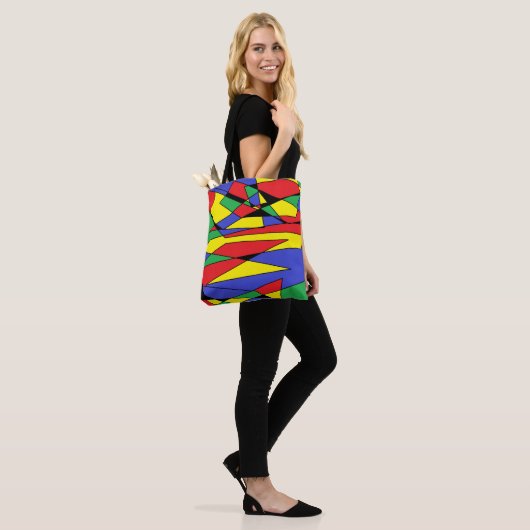 Abstracte Multicolor Canvas tas (Op model)