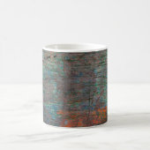Abstracte multicolor grunge achtergrond met abstra koffiemok (Center)