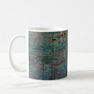 Abstracte multicolor grunge achtergrond met abstra koffiemok