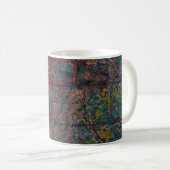 Abstracte multicolor grunge achtergrond met abstra koffiemok (Voorkant rechts)