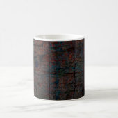 Abstracte multicolor grunge achtergrond met abstra koffiemok (Center)