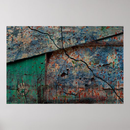 Abstracte multicolor grunge achtergrond met abstra poster (Voorkant)