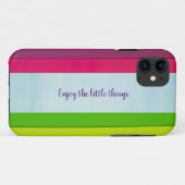 Abstracte multicolor striped IPhone Case (Achterkant (horizontaal))