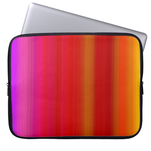 Abstracte Multicolor Stripes Electronics Bag Laptop Sleeve (Voorkant)