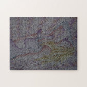 abstracte multicolore roze, die unieke retro vormt legpuzzel (Horizontaal)