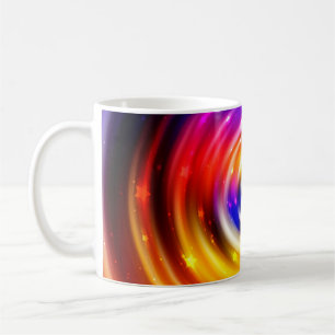 abstracte multicolored achtergrond. briljante cirk koffiemok