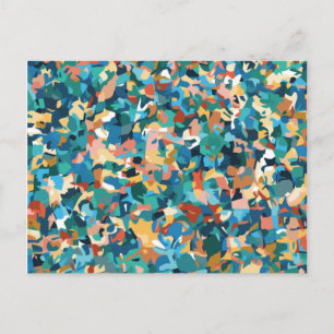 Abstracte Multicolored Kunst in Shirt en het Decor Feestdagenkaart