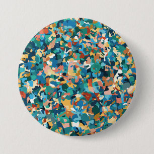 Abstracte Multicolored Kunst in Shirt en het Decor Ronde Button 7,6 Cm