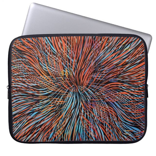 Abstracte multicolored lijnen background.abstract, laptop sleeve (Voorkant)