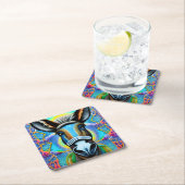 Abstracte Multicolored Little Donkey Kartonnen Onderzetters (Insitu)