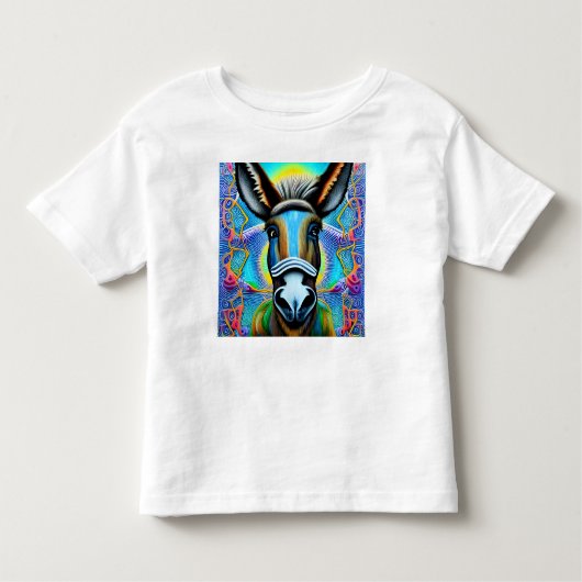 Abstracte Multicolored Little Donkey Kinder Shirts (Voorkant)