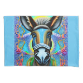 Abstracte Multicolored Little Donkey Kussensloop (Voorkant)