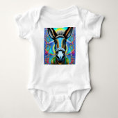Abstracte Multicolored Little Donkey Romper (Voorkant)