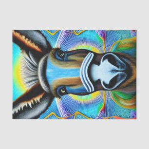 Abstracte Multicolored Little Donkey Tissuepapier