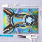 Abstracte Multicolored Little Donkey Tissuepapier (Craft)