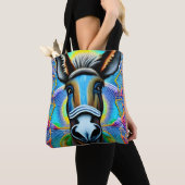 Abstracte Multicolored Little Donkey Tote Bag (Dichtbij)