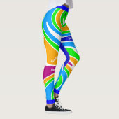 Abstracte, multicolored ondersteunende vriendschap leggings (Rechts)