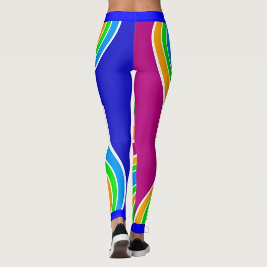 Abstracte, multicolored ondersteunende vriendschap leggings (Achterkant)