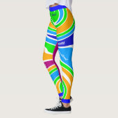 Abstracte, multicolored ondersteunende vriendschap leggings (Links)