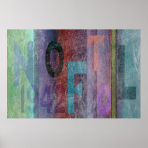 Abstracte Multicolored van de typografie Poster