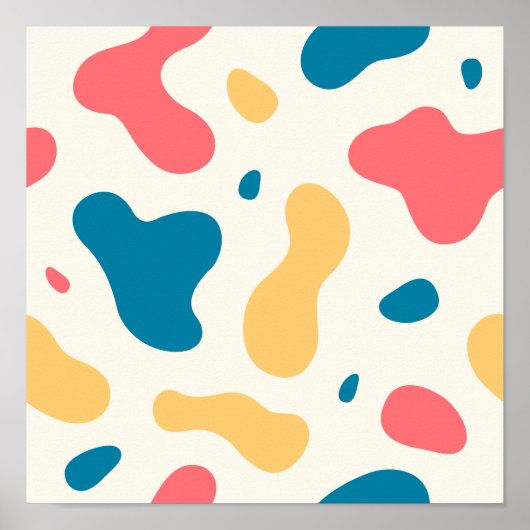 Abstracte Multicolorvormen Kunst Poster (Voorkant)