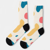 Abstracte Multicolorvormen Kunst Sokken (Links)
