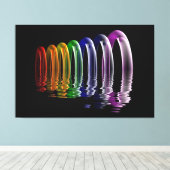 abstracte multidimensionale kunst canvas afdruk (Insitu (Houten vloer))