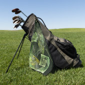 Abstracte multifunctionele balans golfhanddoek (Groen)