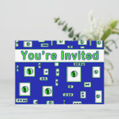 Abstracte multifunctionele uitnodiging - (Staand voorkant)