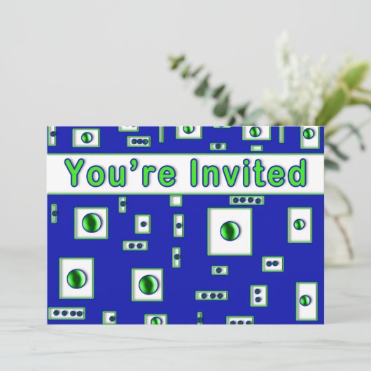 Abstracte multifunctionele uitnodiging - (Staand voorkant)