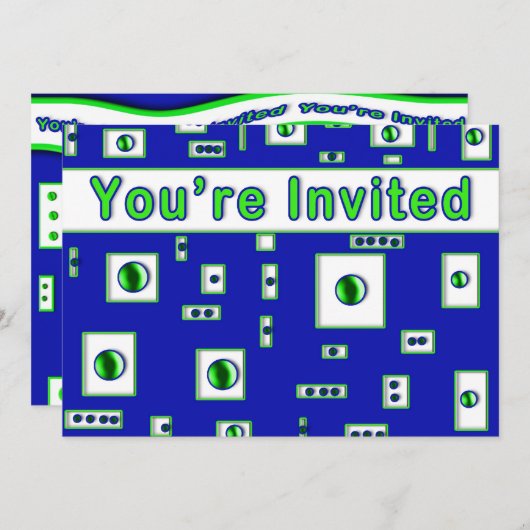 Abstracte multifunctionele uitnodiging - (Voorkant / Achterkant)