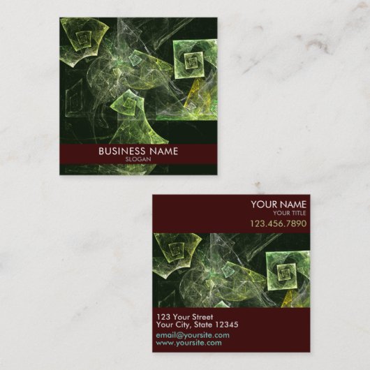 Abstracte multifunctionele wisted Balance Vierkante Visitekaartje (Voorkant / Achterkant)