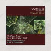 Abstracte multifunctionele wisted Balance Vierkante Visitekaartje (Achterkant)