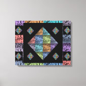 Abstracte multikleurentapijten (20 x 16) canvas afdruk (Voorkant)