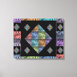 Abstracte multikleurentapijten (20 x 16) canvas afdruk