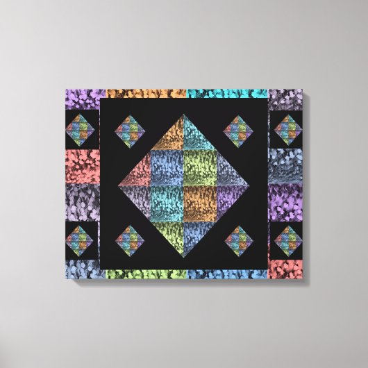 Abstracte multikleurentapijten (20 x 16) canvas afdruk (Voorkant)