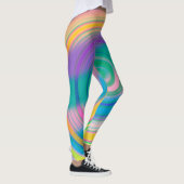Abstracte multikleurenwervelkolom leggings (Rechts)