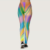Abstracte multikleurenwervelkolom leggings (Achterkant)