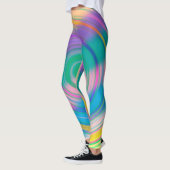 Abstracte multikleurenwervelkolom leggings (Links)