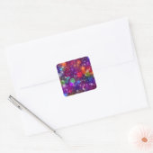 Abstracte multikleurige bokeh-achtergrond-25363 vierkante sticker (Envelop)